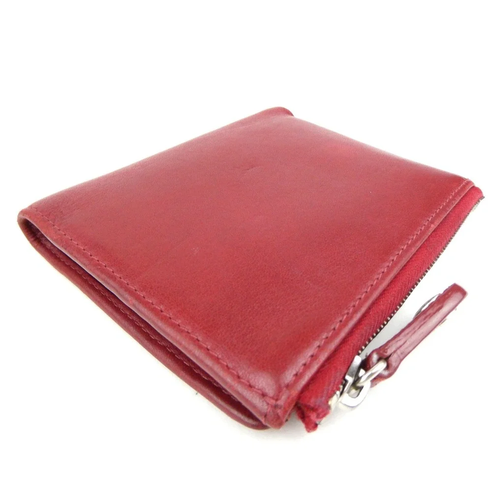 Coach Red Leather Small Bifold Wallet